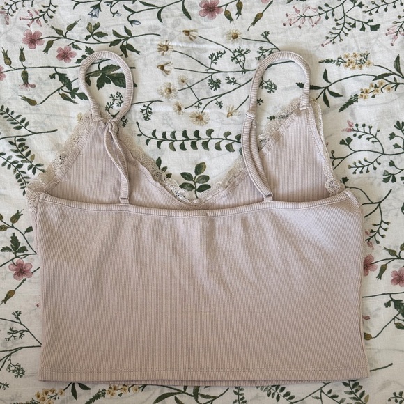 Garage Ribbed Beige Tank Top - Picture 3 of 3